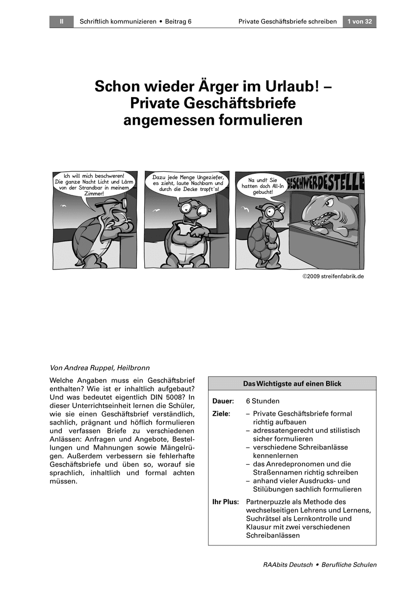 Private Geschäftsbriefe angemessen formulieren