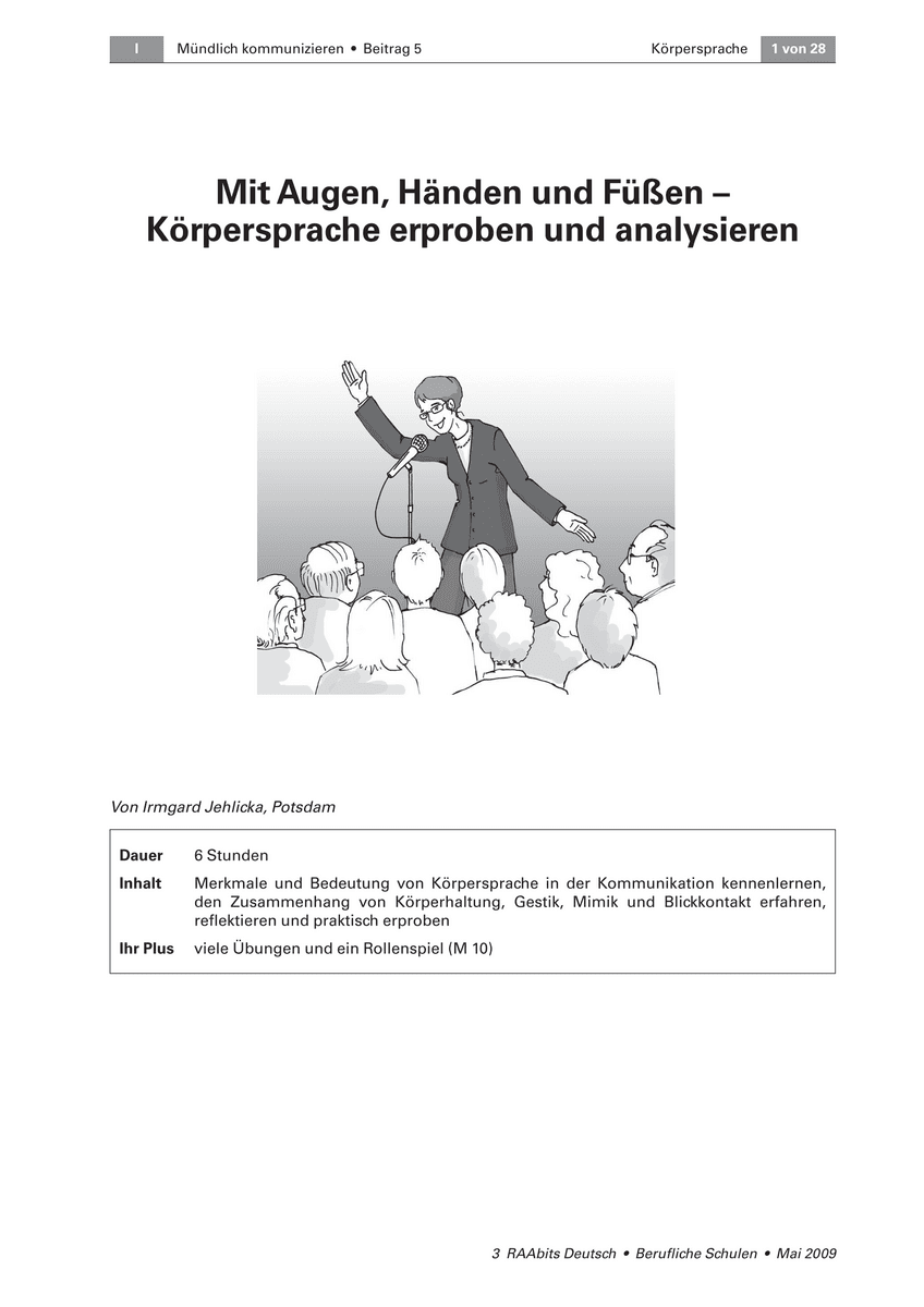 Mit Augen, Händen und Füßen