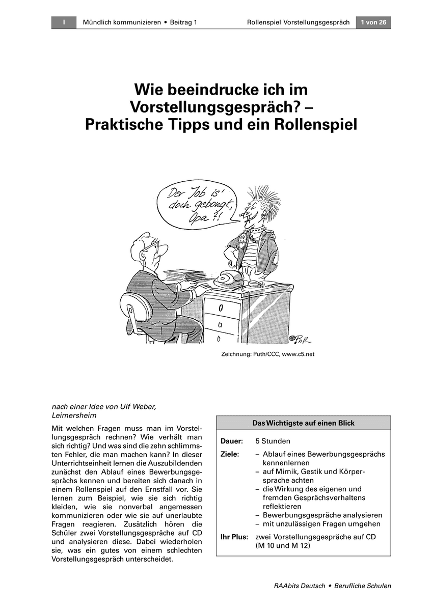 Wie beeindrucke ich im Vorstellungsgespräch?