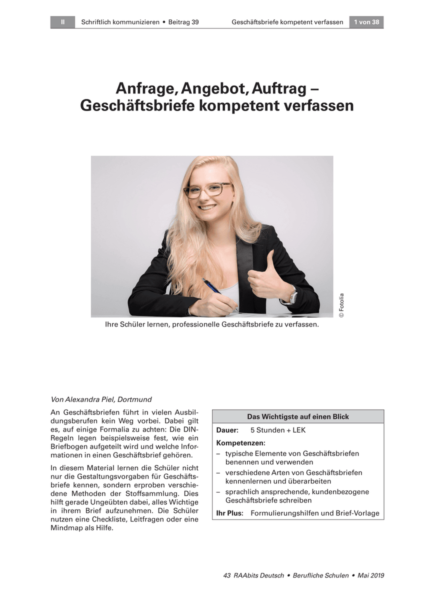 Geschäftsbriefe kompetent verfassen Geschäftsbriefe kompetent verfassen