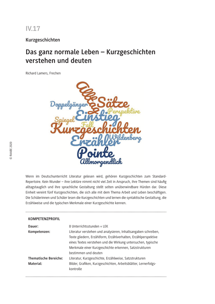 Kurzgeschichten verstehen und deuten