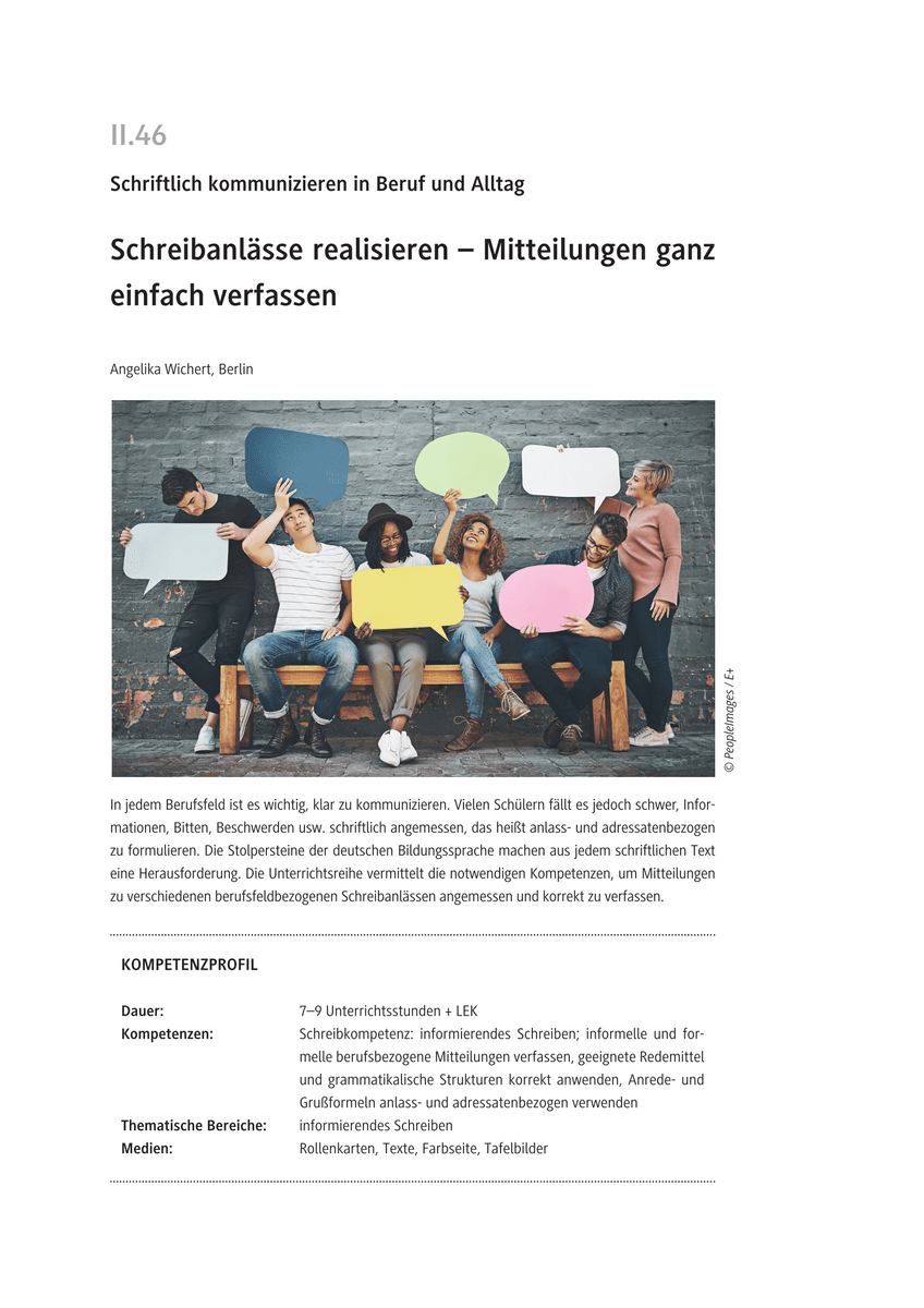Schreibanlässe realisieren