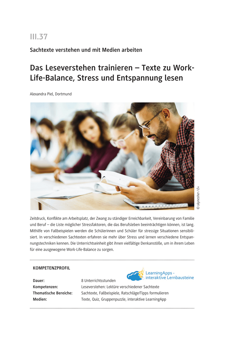 Das Leseverstehen trainieren