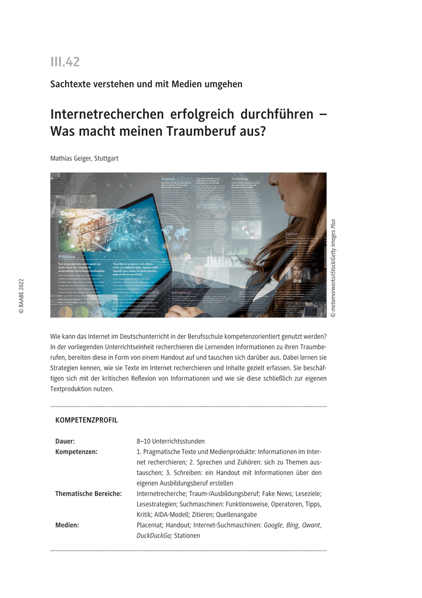 Internetrecherchen erfolgreich durchführen