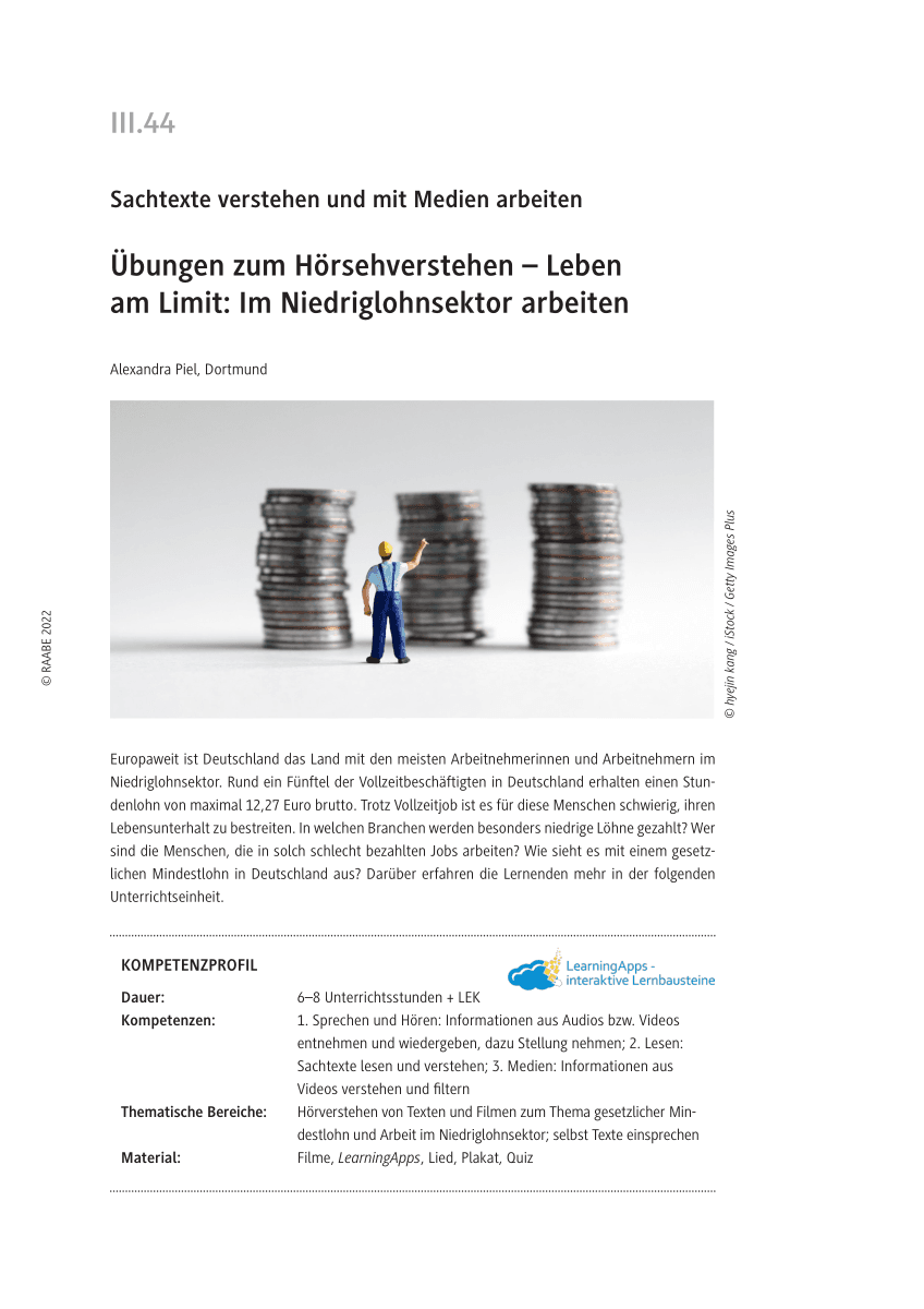 Übungen zum Hörsehverstehen