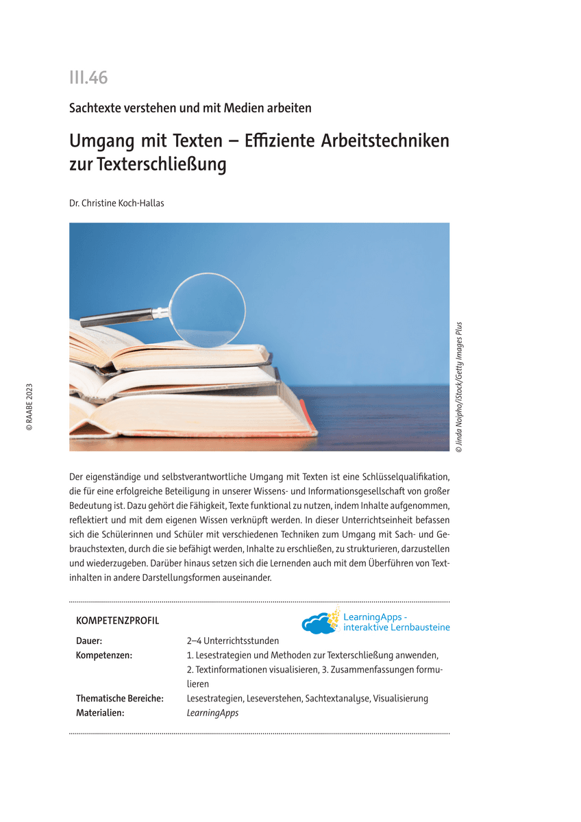 Umgang mit Texten