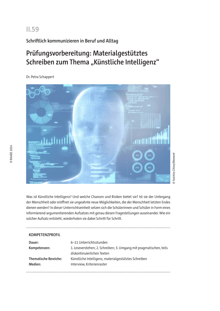Prüfungsvorbereitung: Materialgestütztes Schreiben zum Thema „Künstliche Intelligenz“
