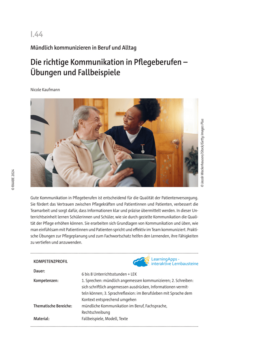 Die richtige Kommunikation in Pflegeberufen