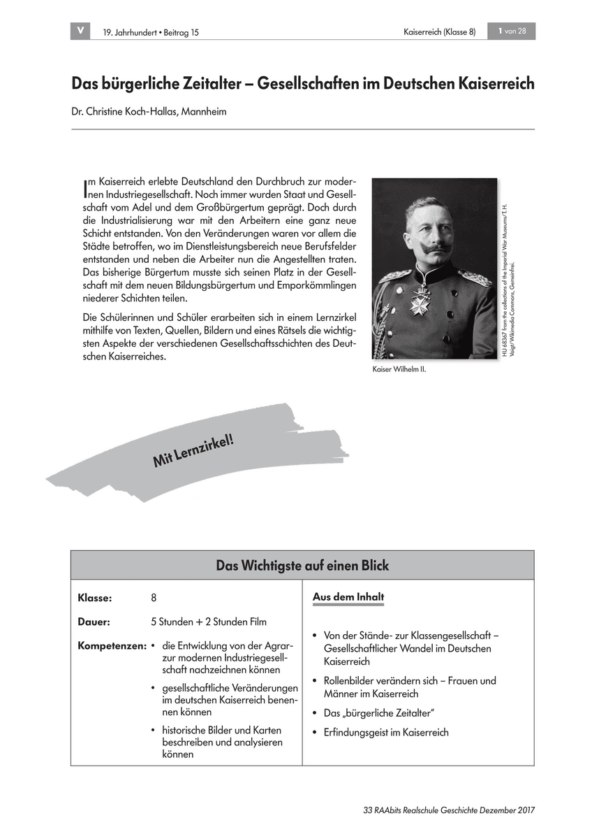 Das bürgerliche Zeitalter