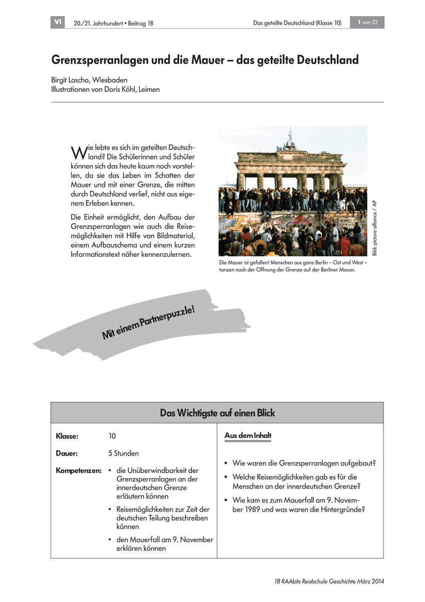 Grenzsperranlagen und die Mauer