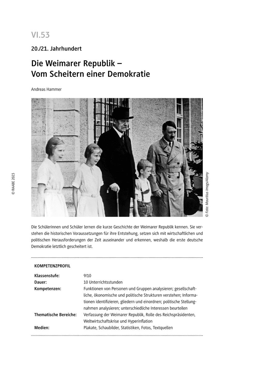 Die Weimarer Republik