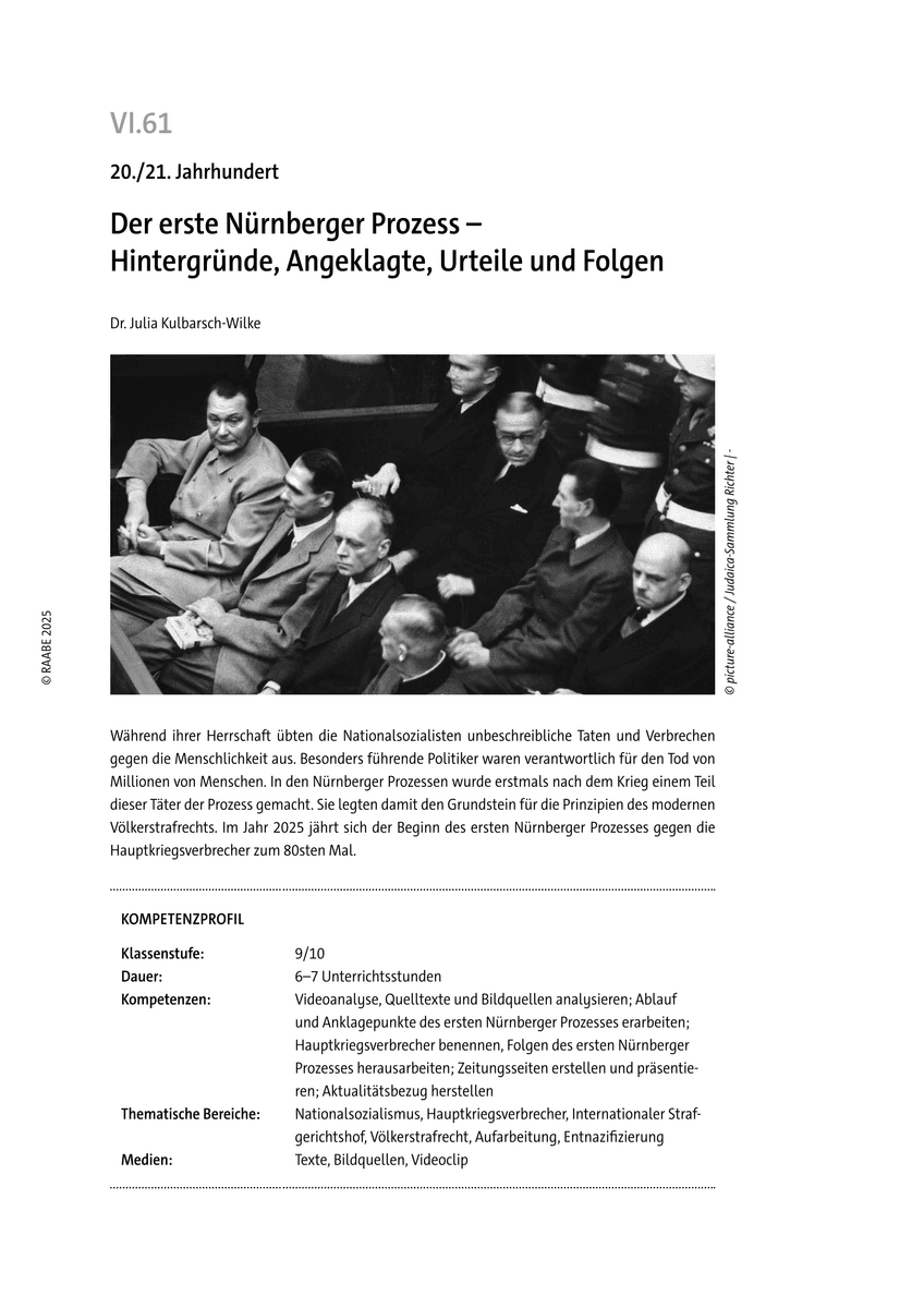 Der erste Nürnberger Prozess