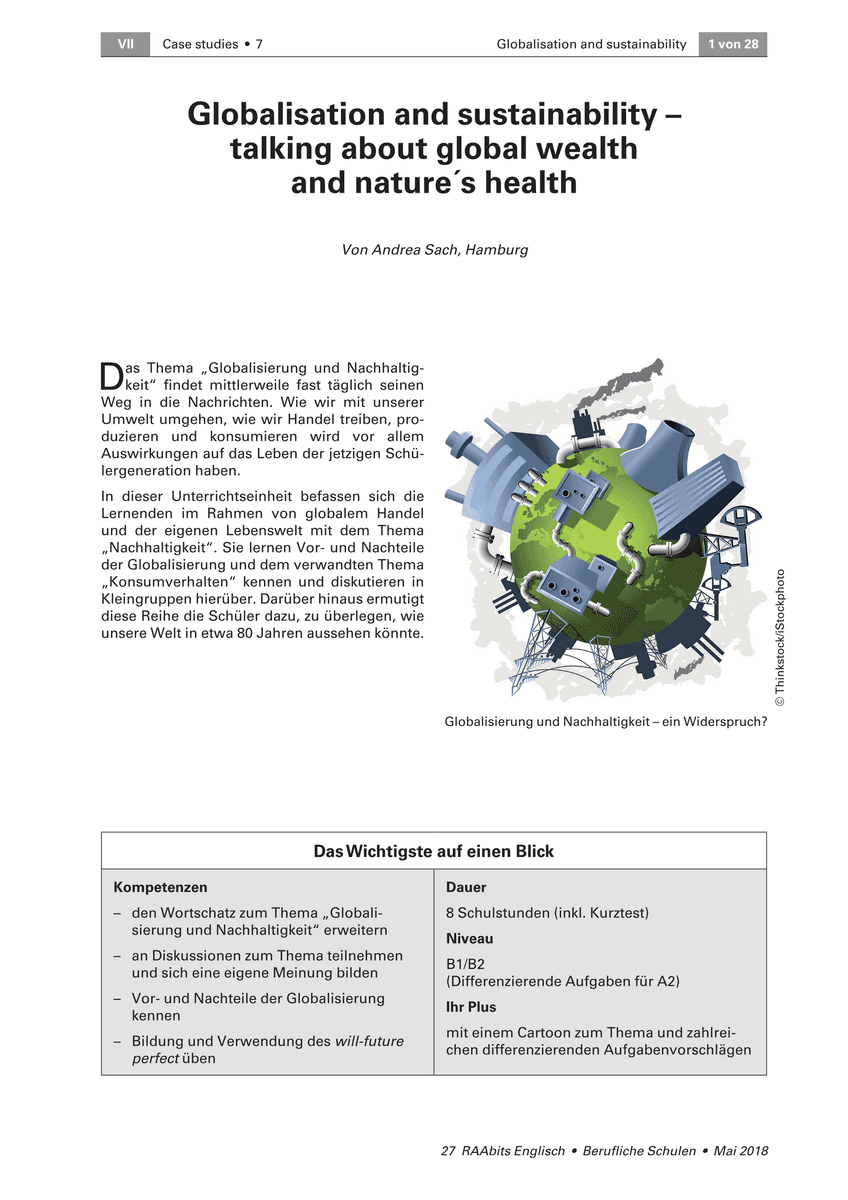 Globalisation and sustainability