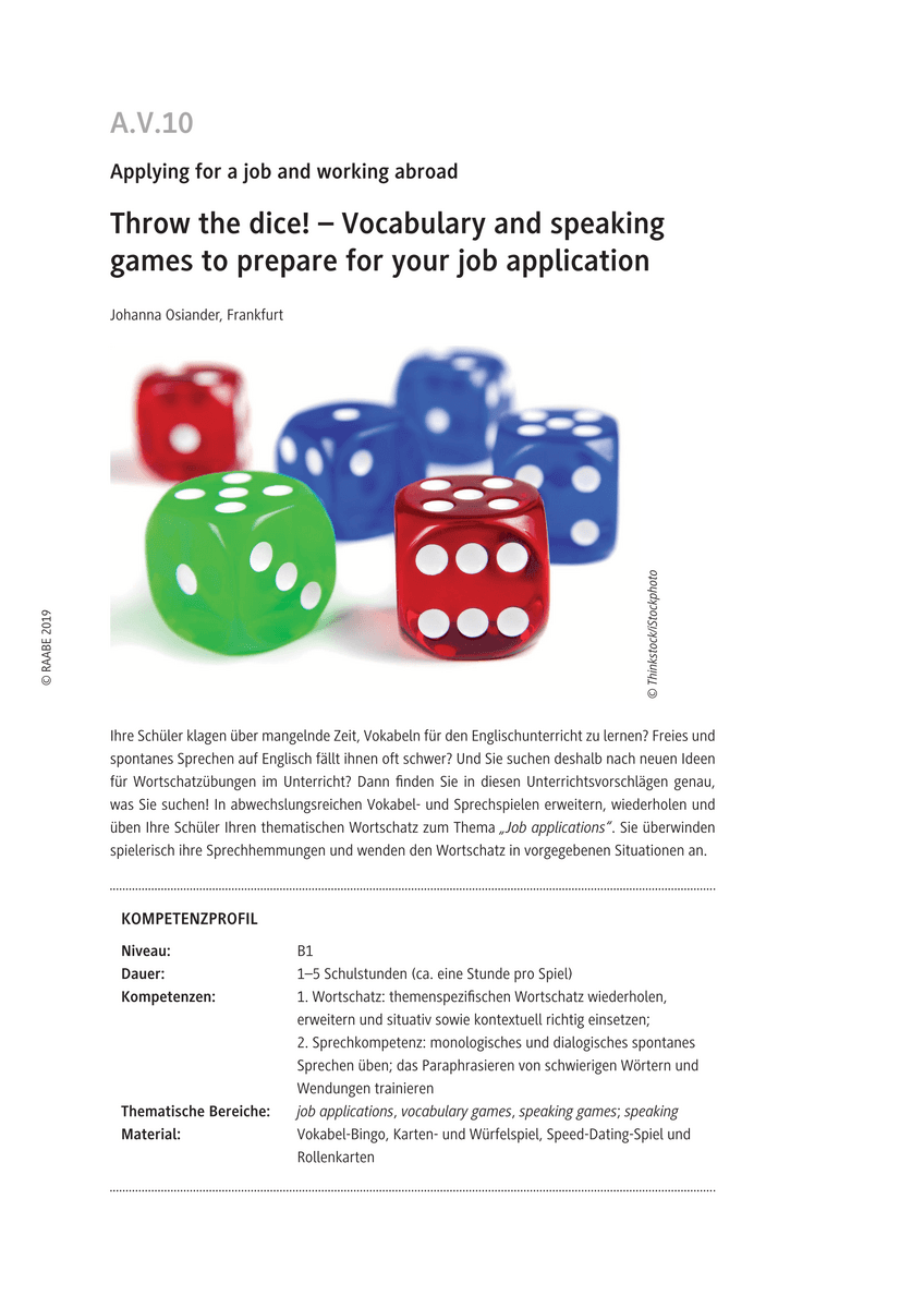 Throw the dice!
