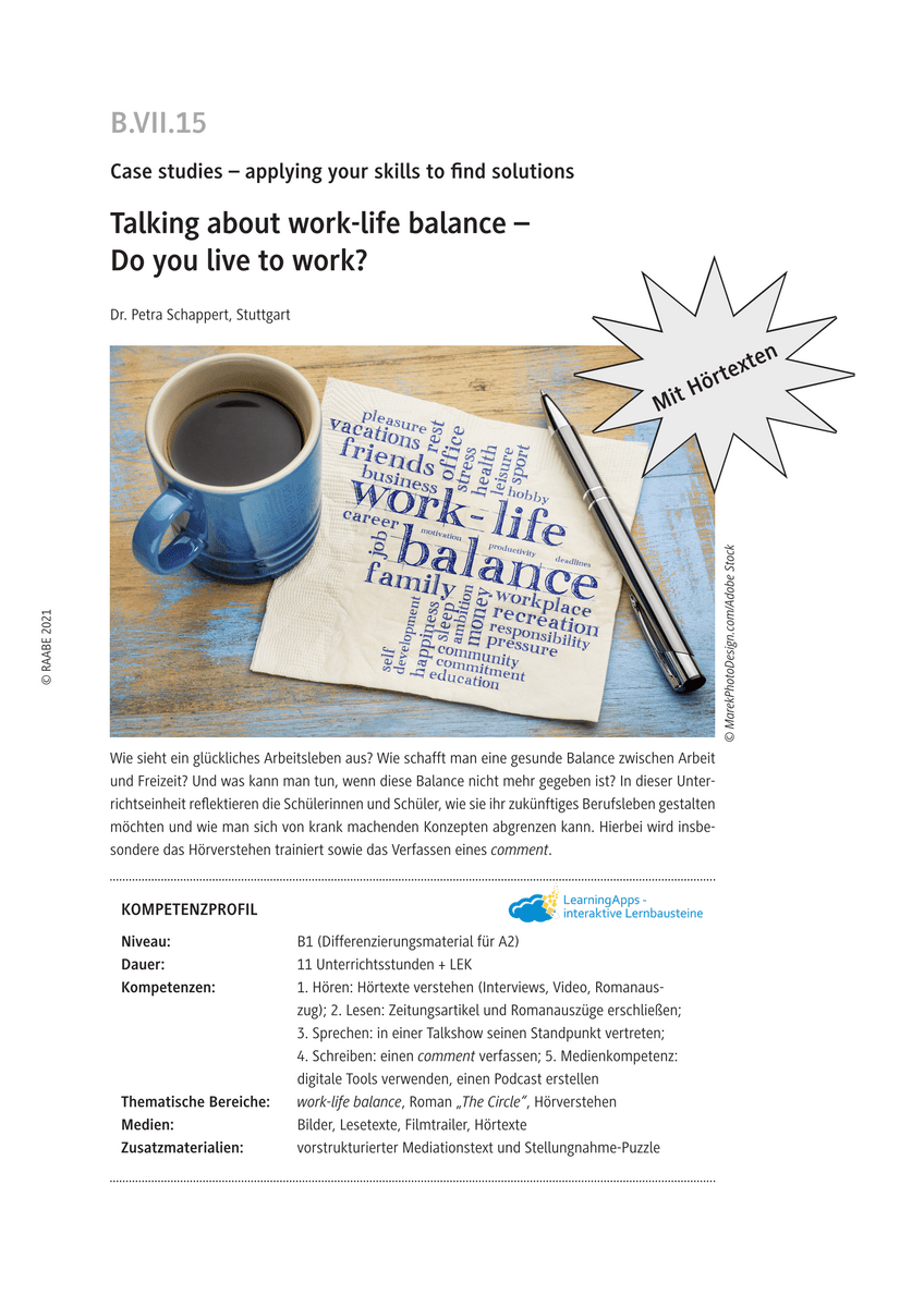 Talking about work-life balance