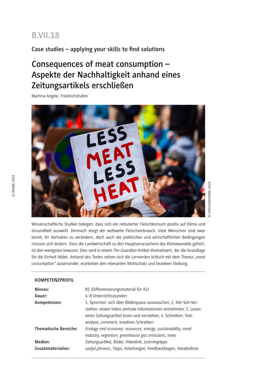 Consequences of meat consumption