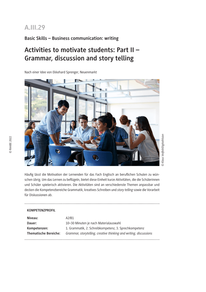 Activities to motivate students: Part II