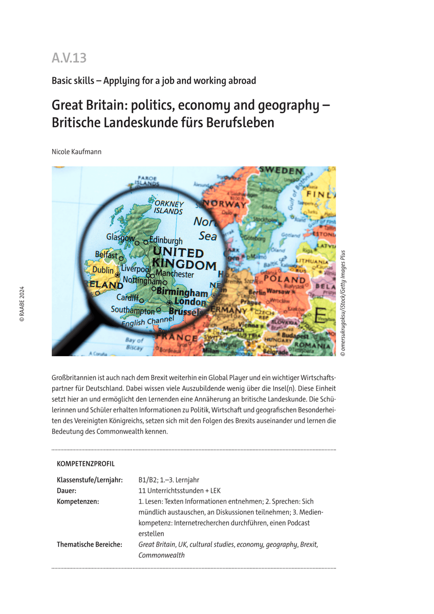 Great Britain: politics, economy and geography