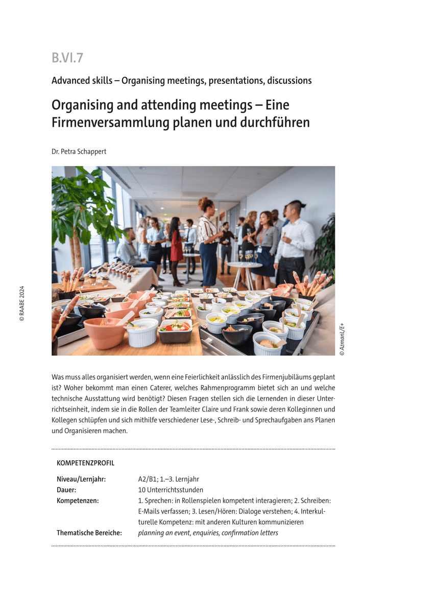 Organising and attending meetings