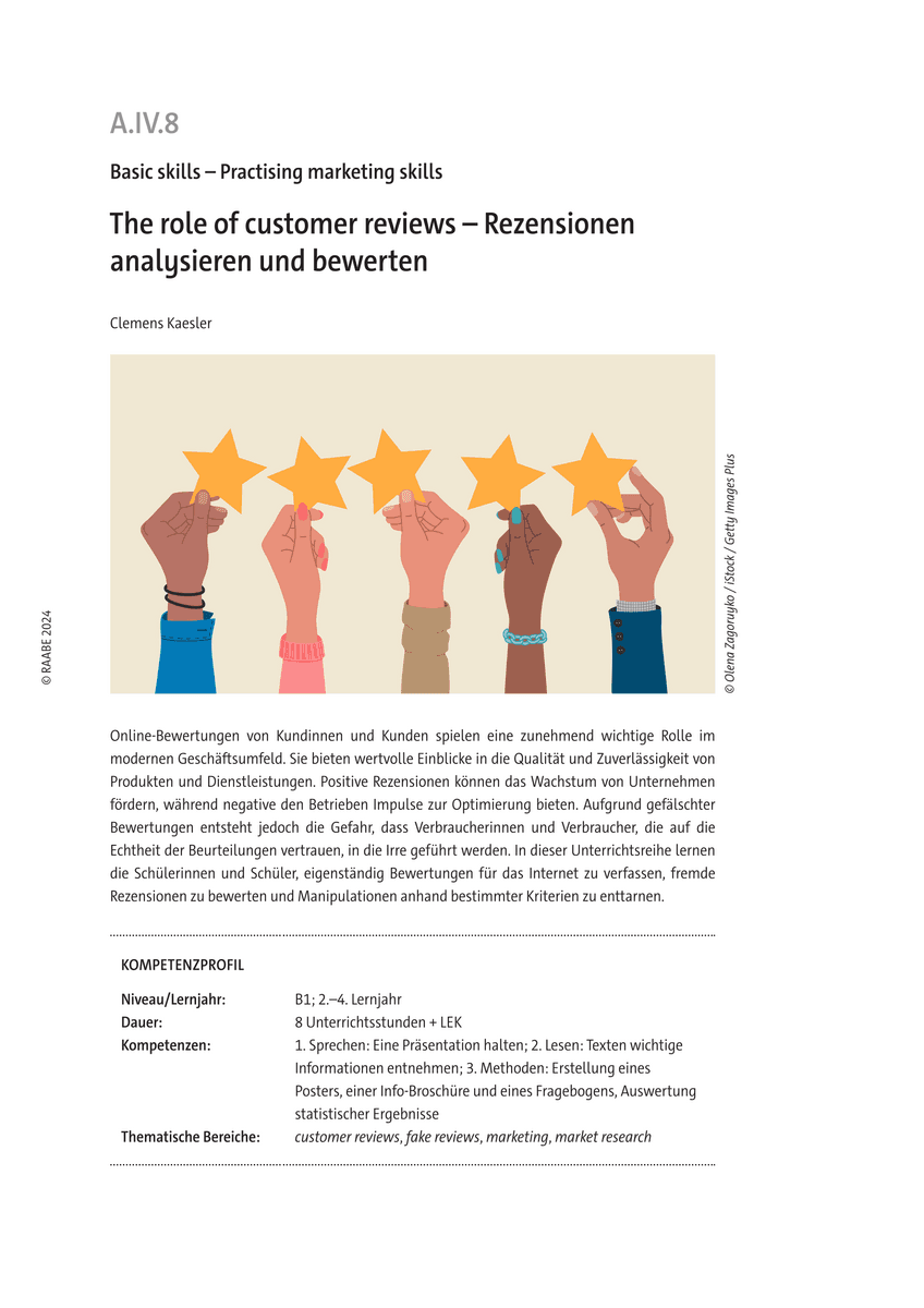 The role of customer reviews