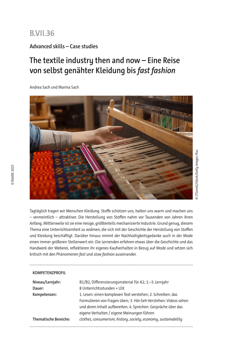The textile industry then and now