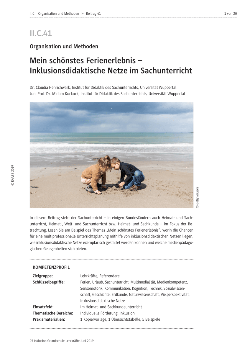 Mein schönstes Ferienerlebnis