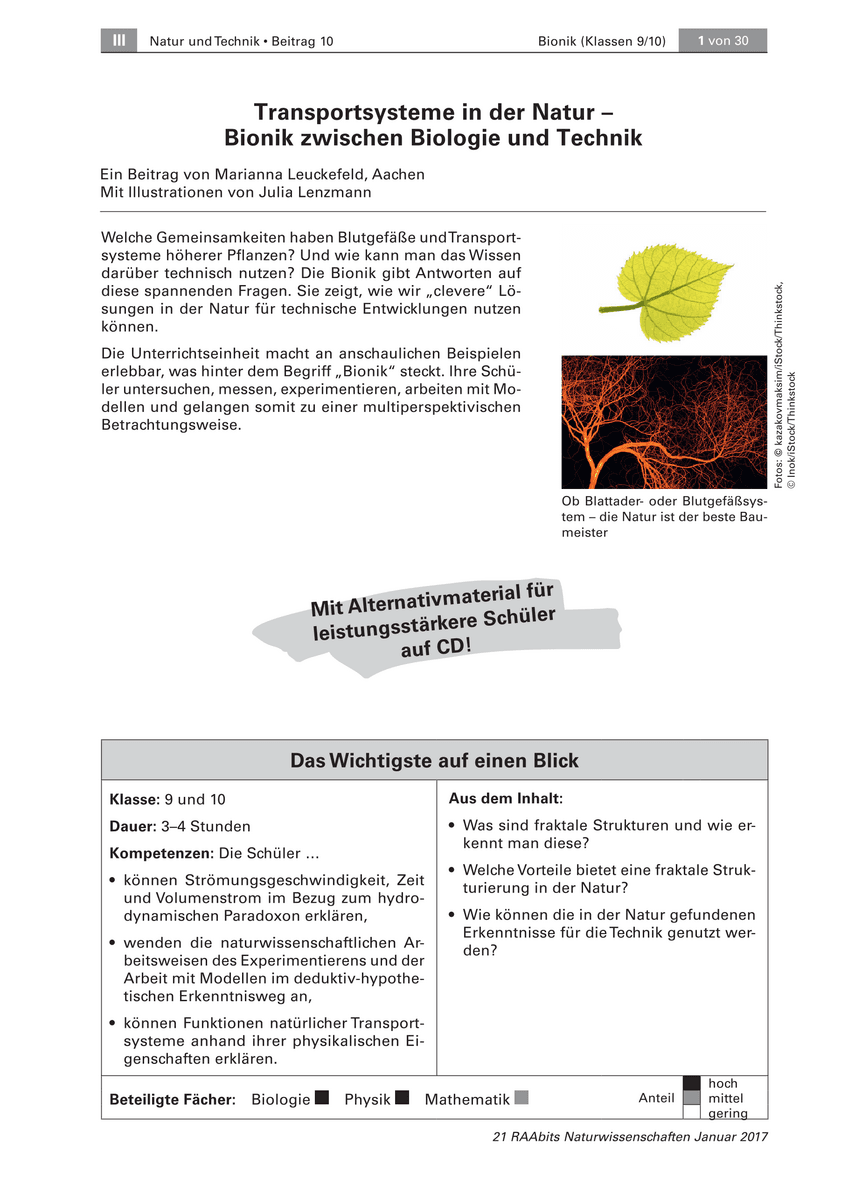 Transportsysteme in der Natur