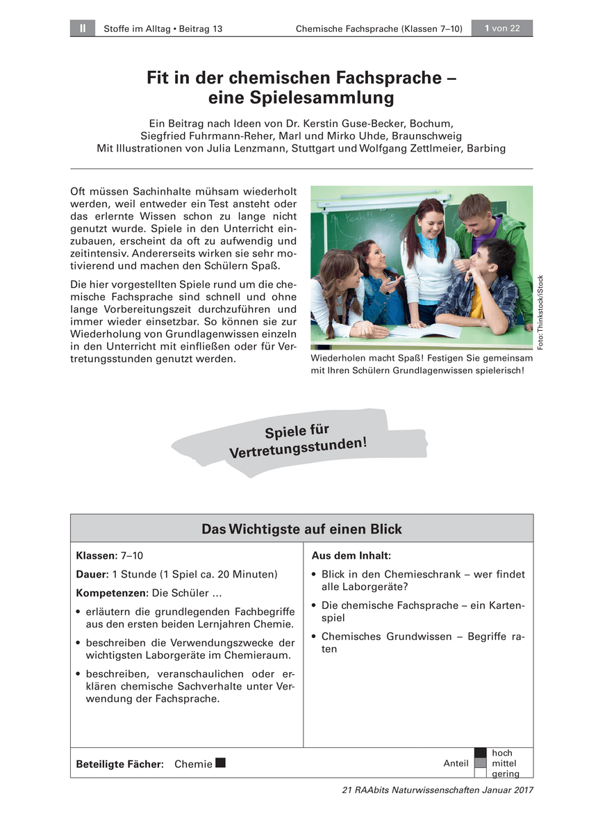 Fit in der chemischen Fachsprache