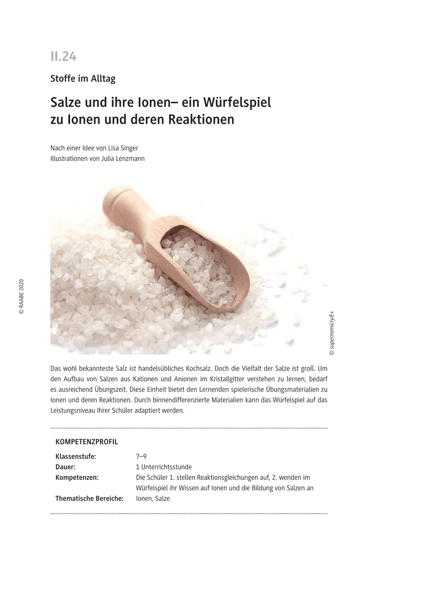 Salze und ihre Ionen