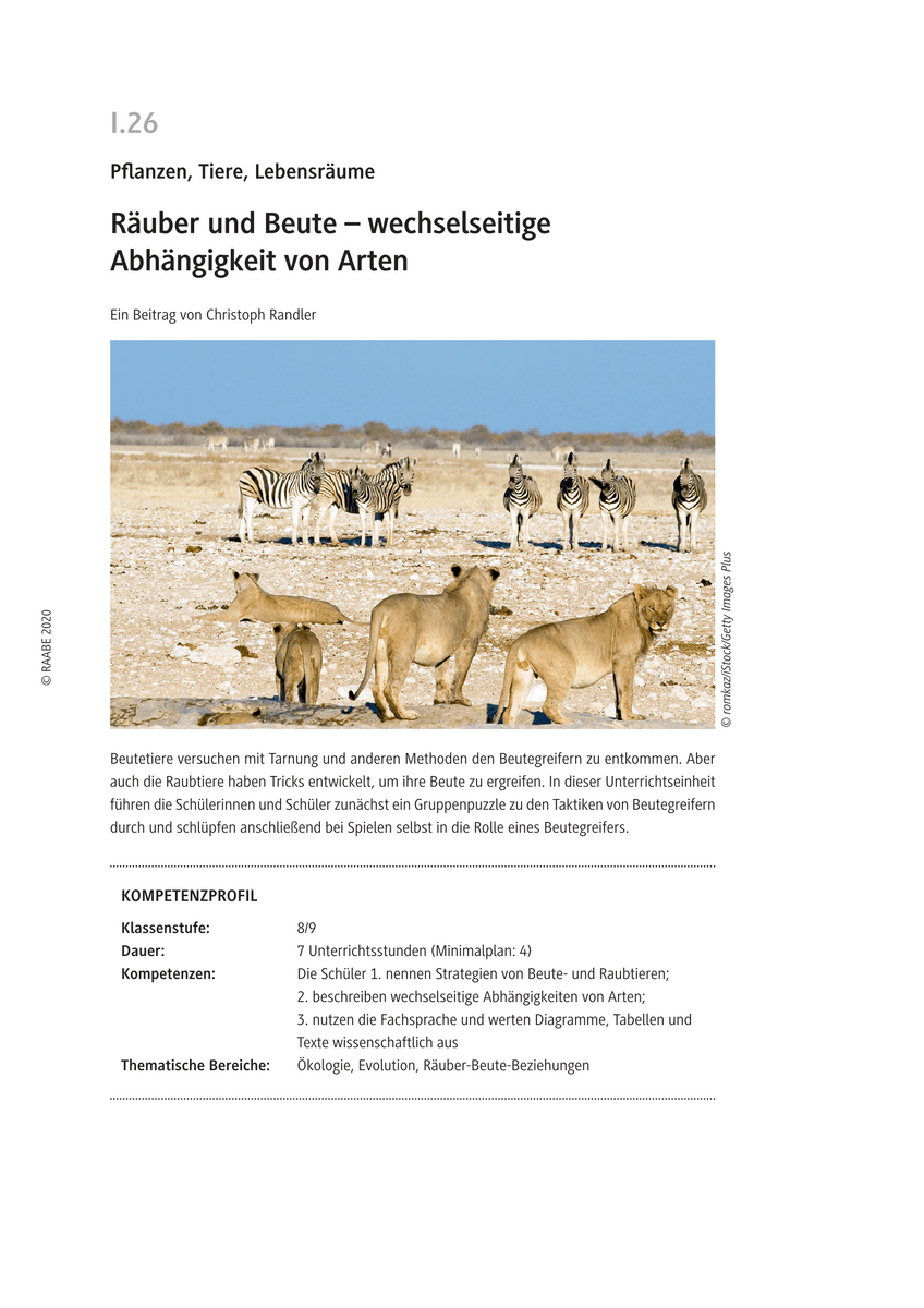 Räuber und Beute