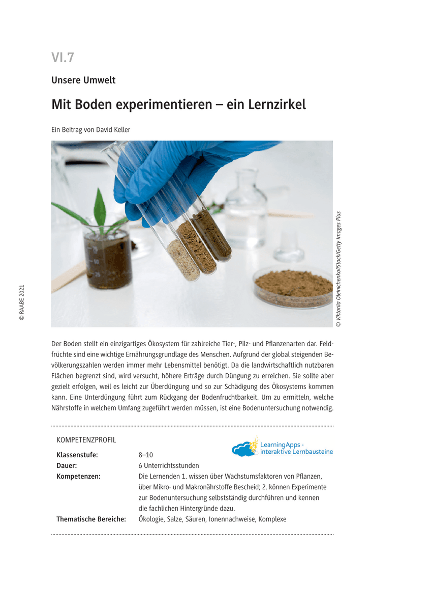 Mit Boden experimentieren