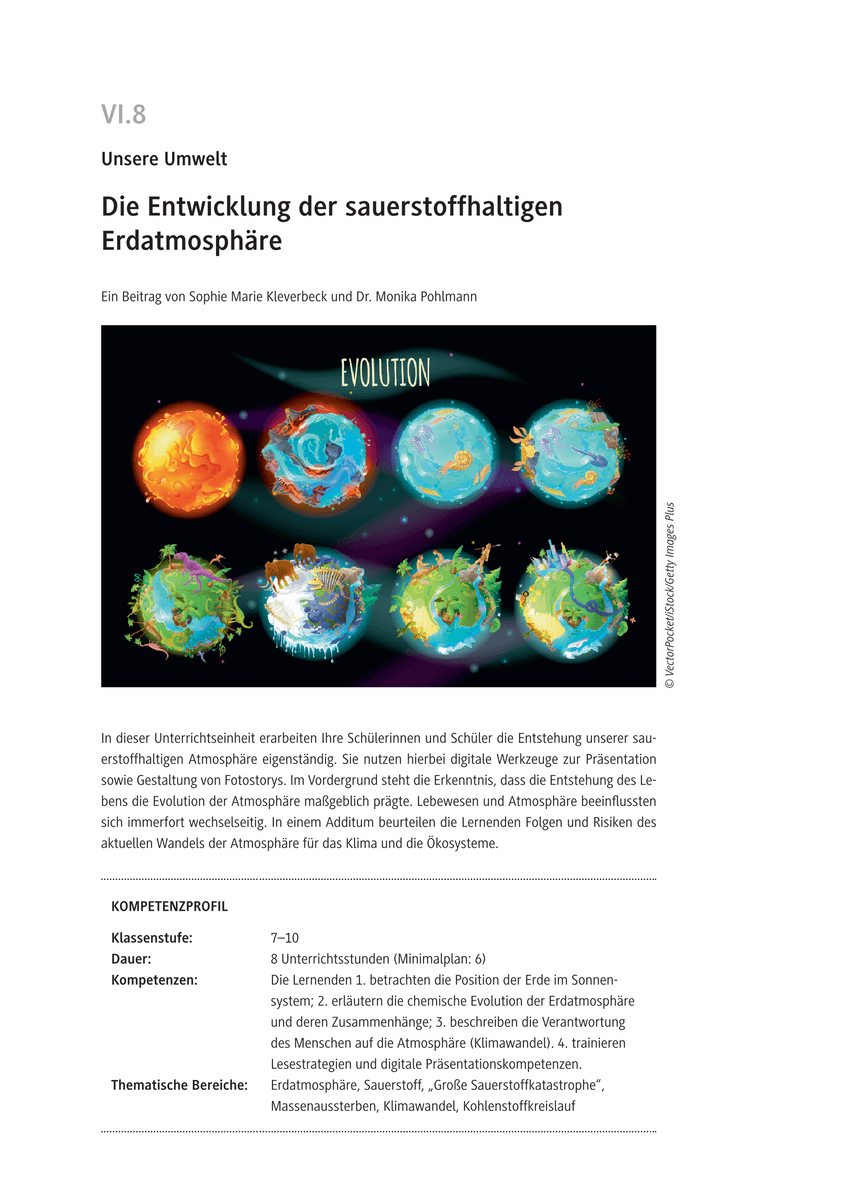 Die Entwicklung der sauerstoffhaltigen Erdatmosphäre