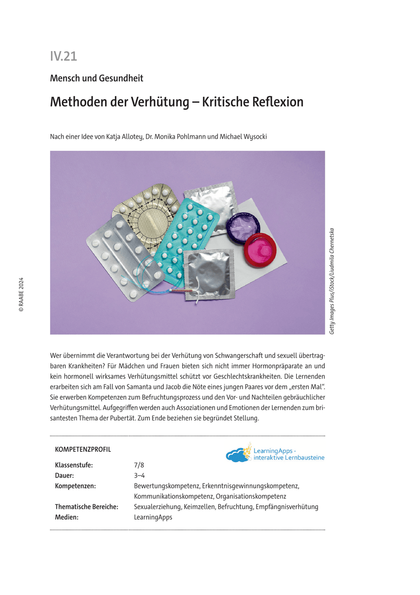 Methoden der Verhütung