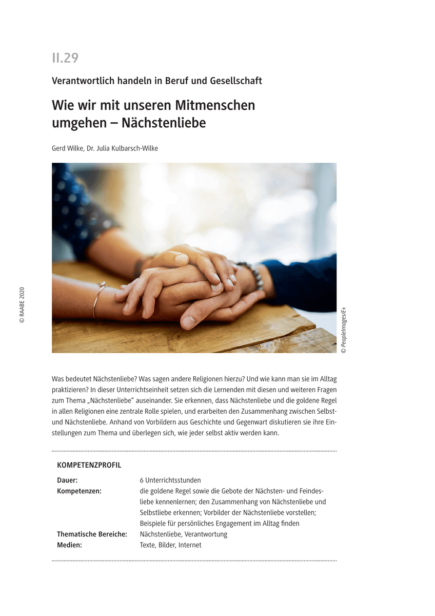 Wie wir mit unseren Mitmenschen umgehen
