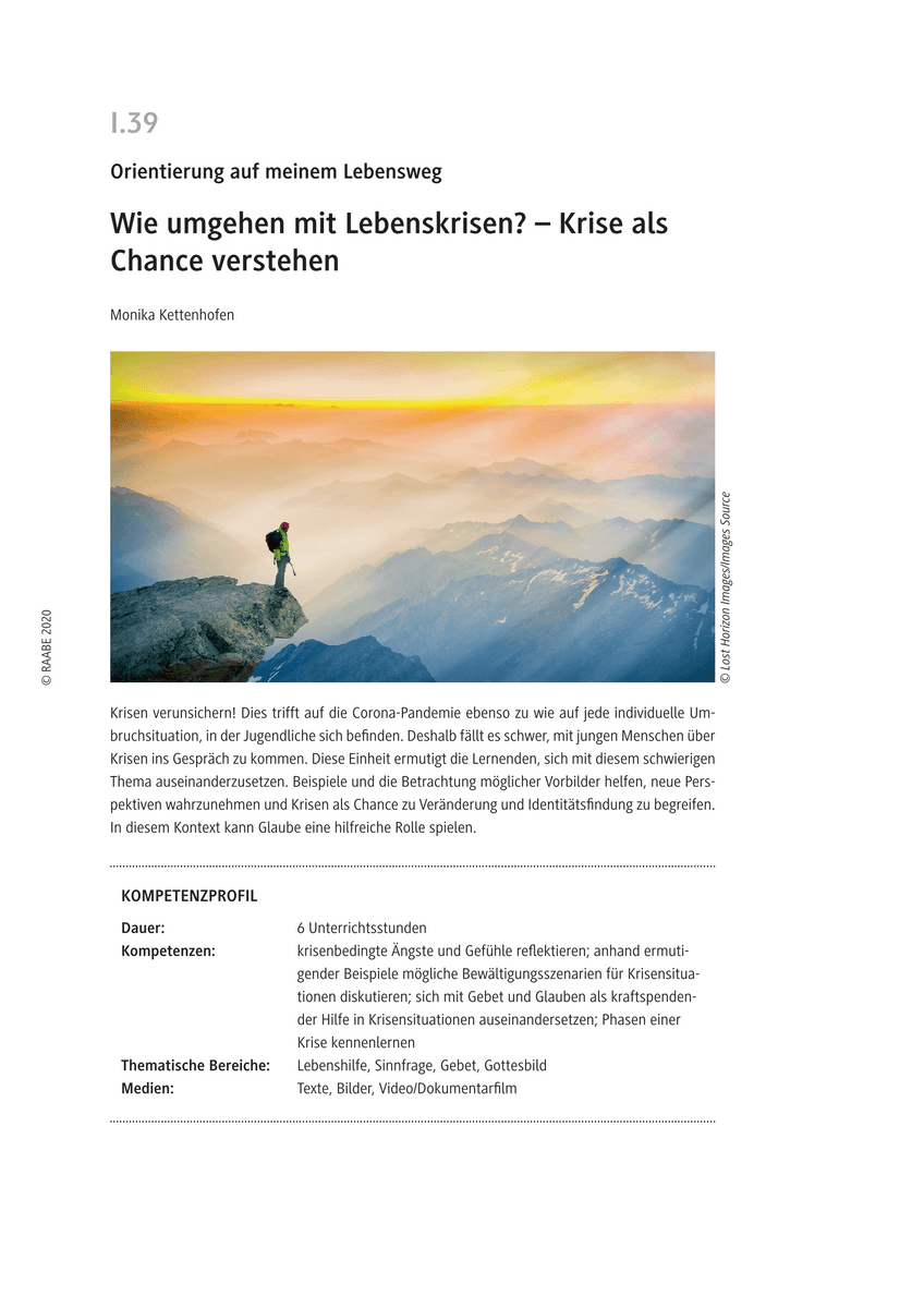 Wie umgehen mit Lebenskrisen?