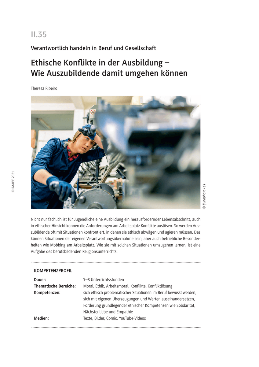 Ethische Konflikte in der Ausbildung