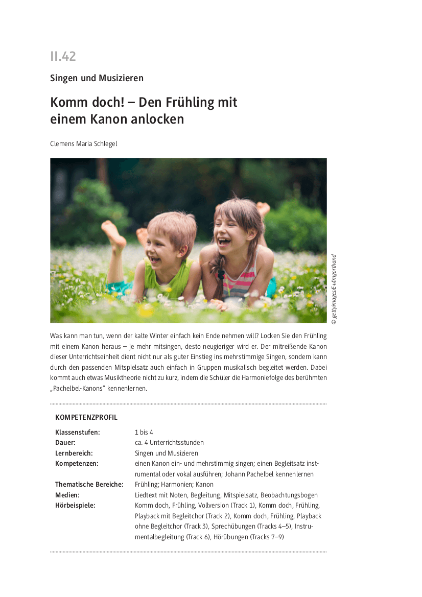 Den Frühling mit einem Kanon anlocken