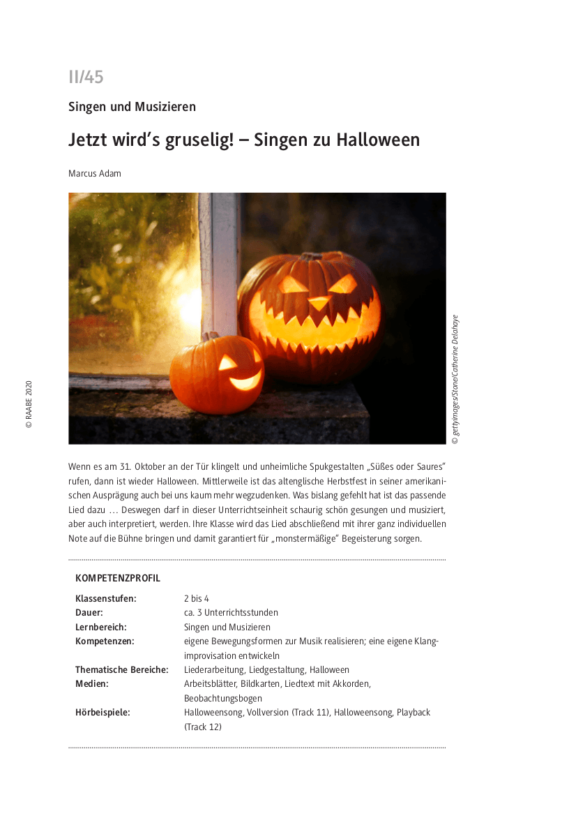 Singen zu Halloween