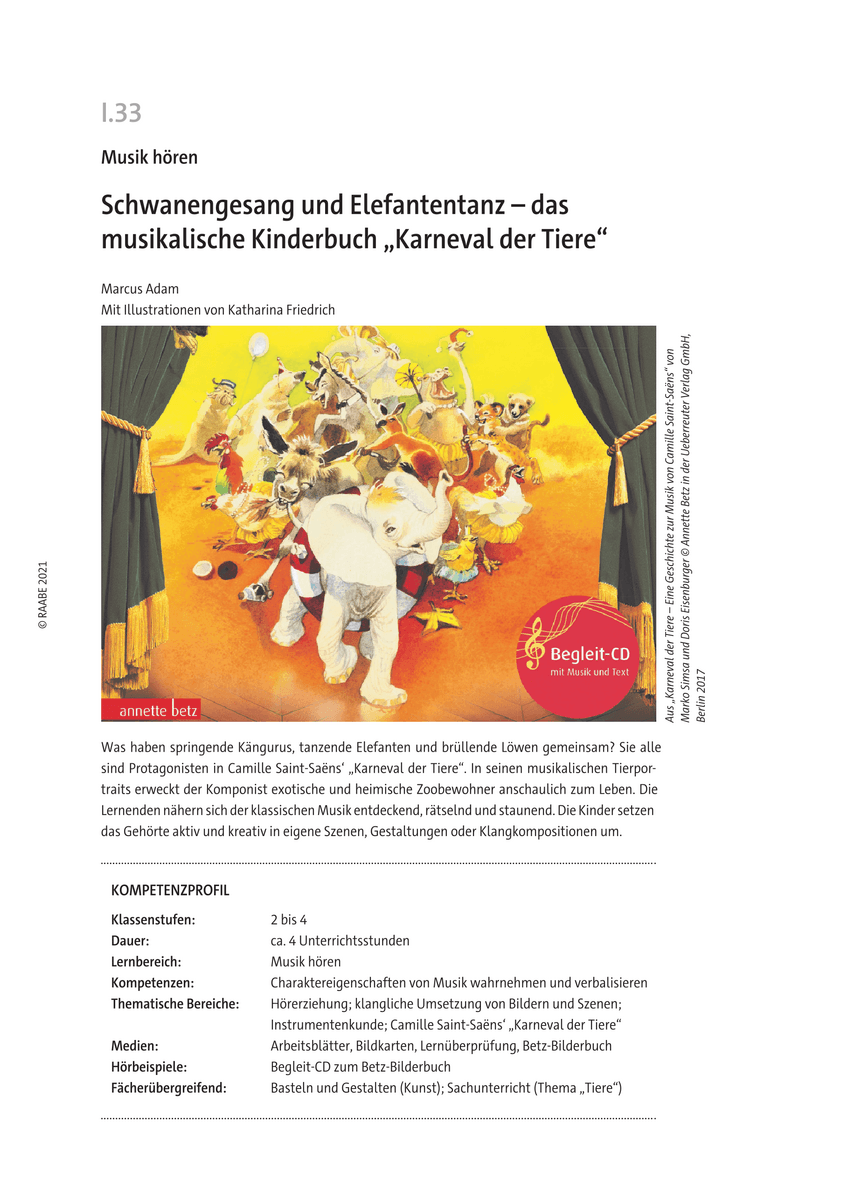 Schwanengesang und Elefantentanz