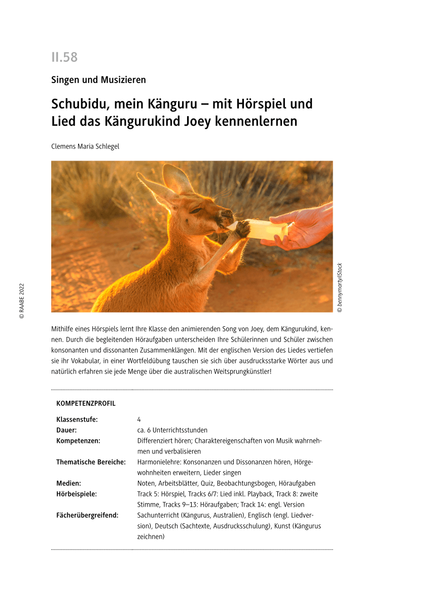 Mit Hörspiel und Lied das Kängurukind Joey kennenlernen