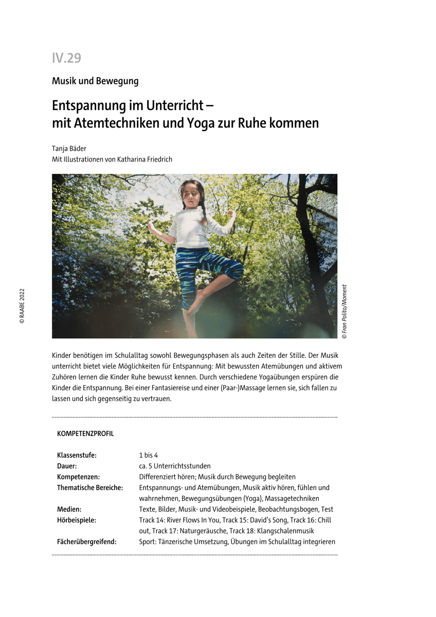 Entspannung im Unterricht