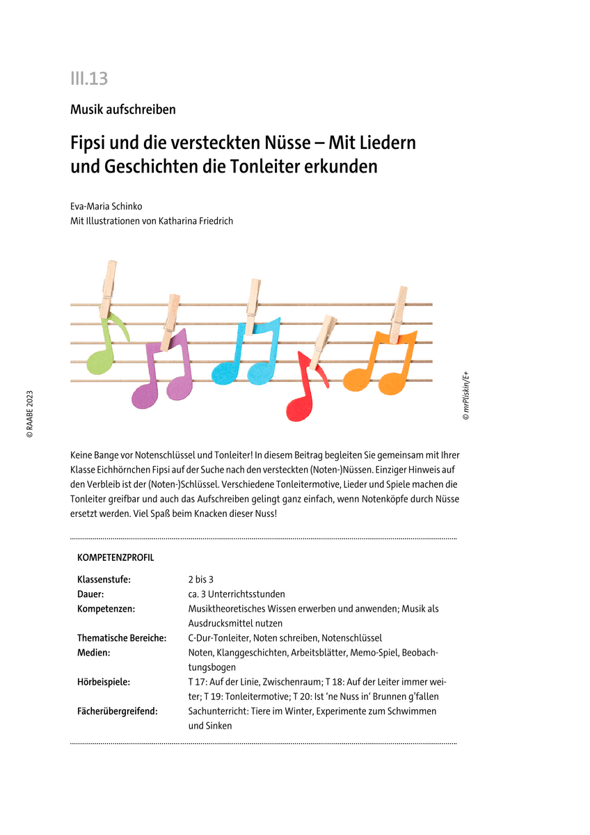 Mit Liedern und Geschichten die Tonleiter erkunden