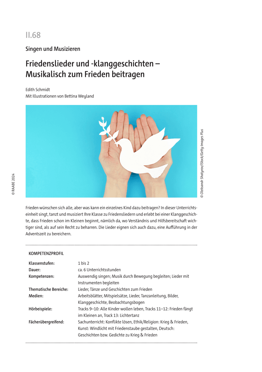 Friedenslieder und -klanggeschichten