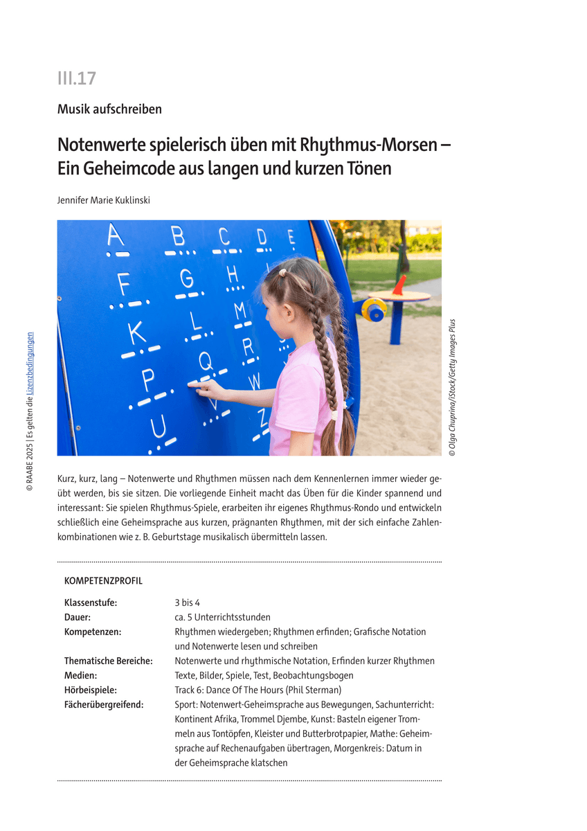 Notenwerte spielerisch üben mit Rhythmus-Morsen