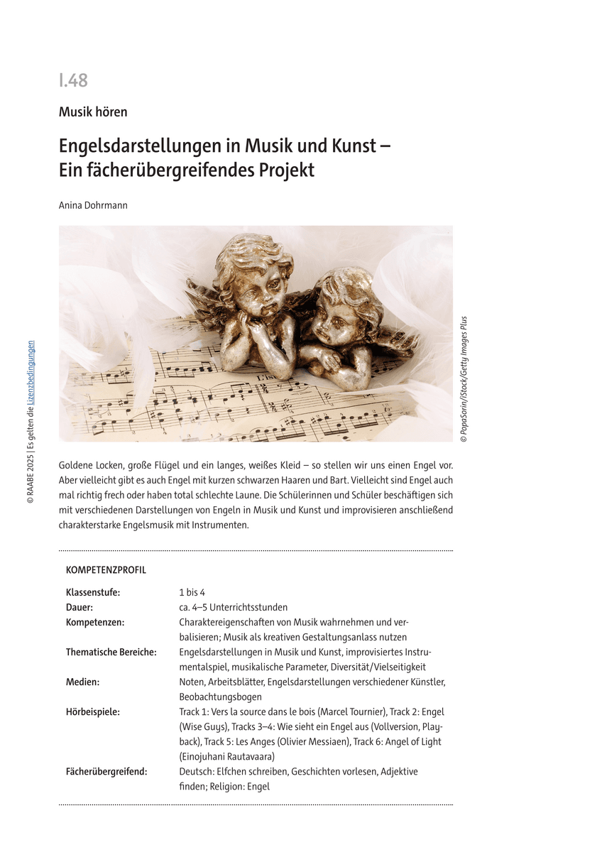 Engelsdarstellungen in Musik und Kunst