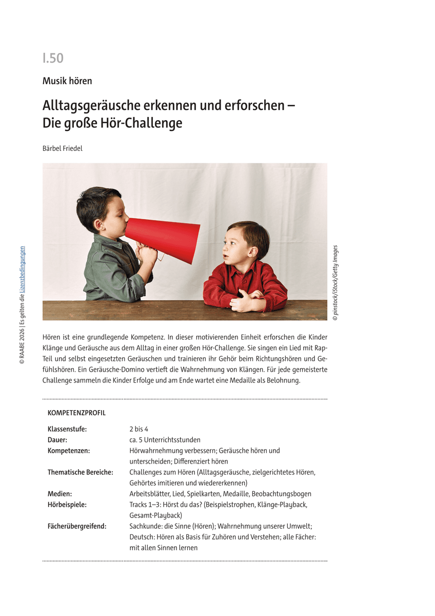 Alltagsgeräusche erkennen und erforschen
