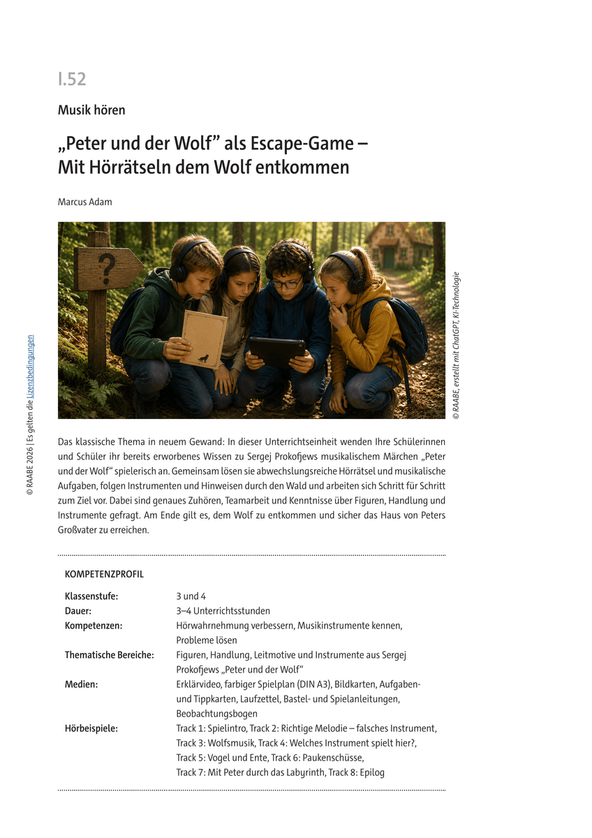 „Peter und der Wolf” als Escape-Game