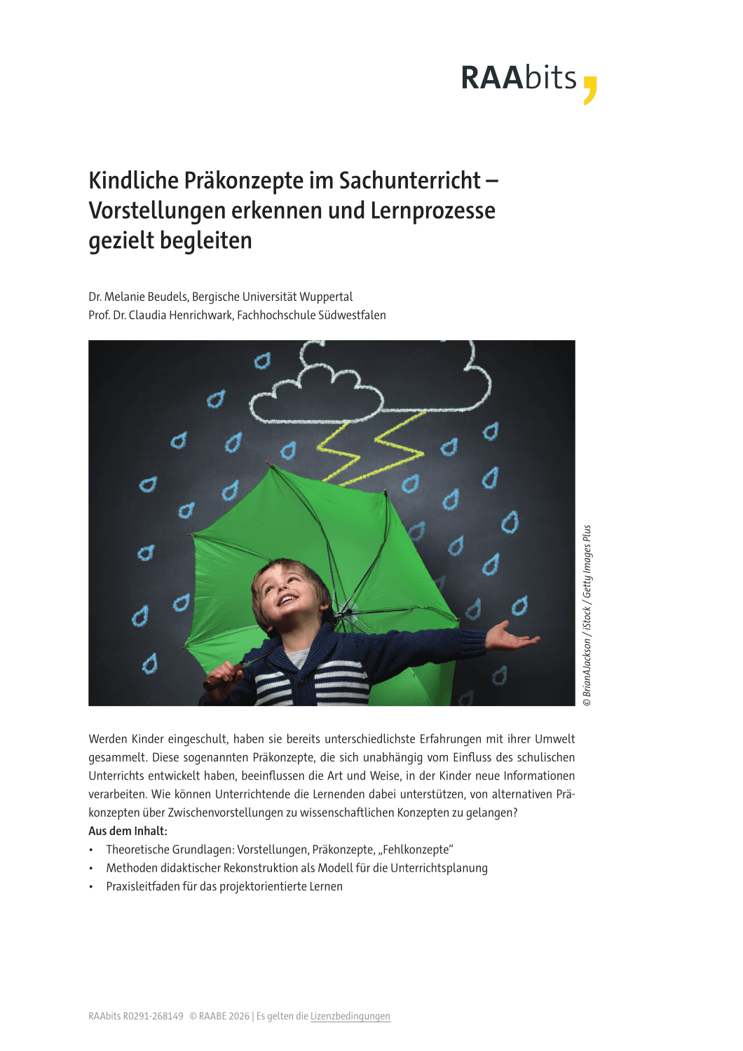 Kindliche Präkonzepte im Sachunterricht