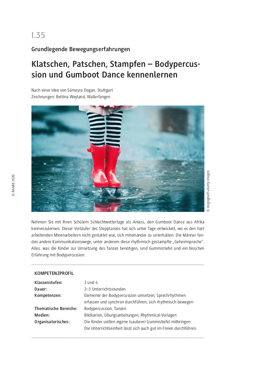 Bodypercussion und Gumboot Dance kennenlernen