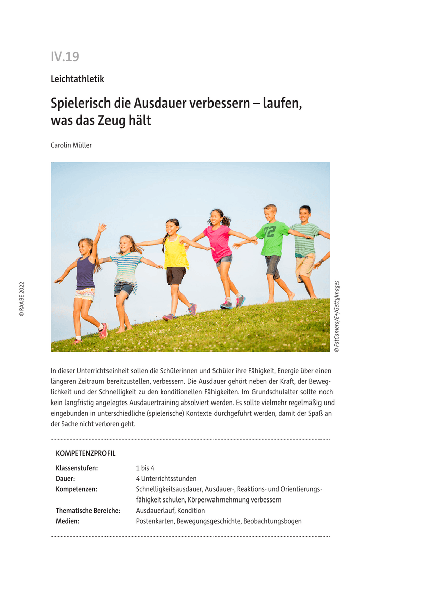 Spielerisch die Ausdauer verbessern